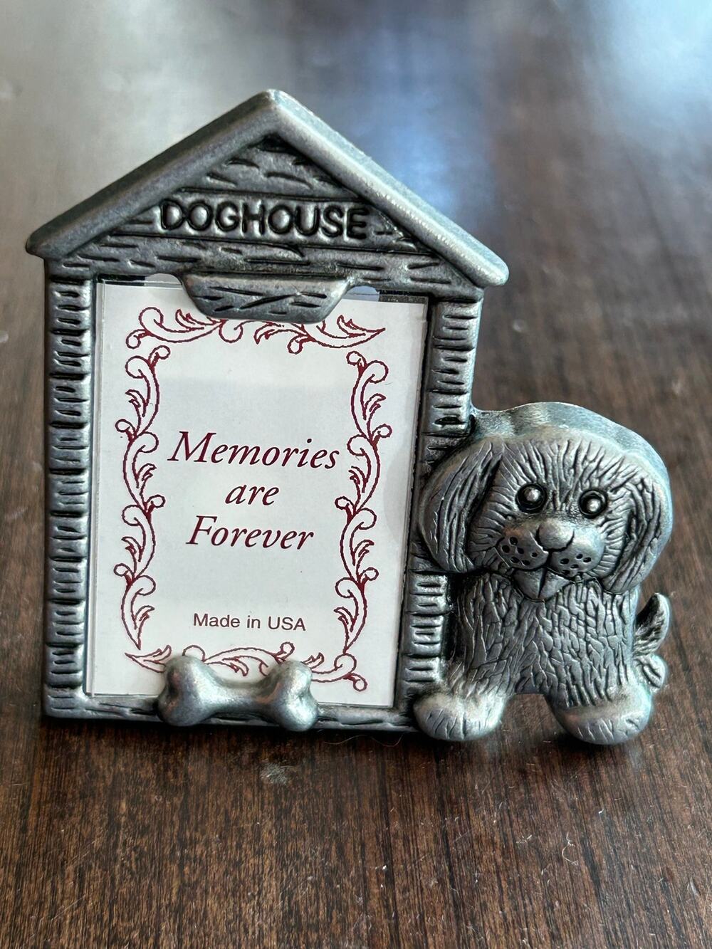 NOS AMC Vintage silver-tone metal or pewter-style Doghouse picture frame